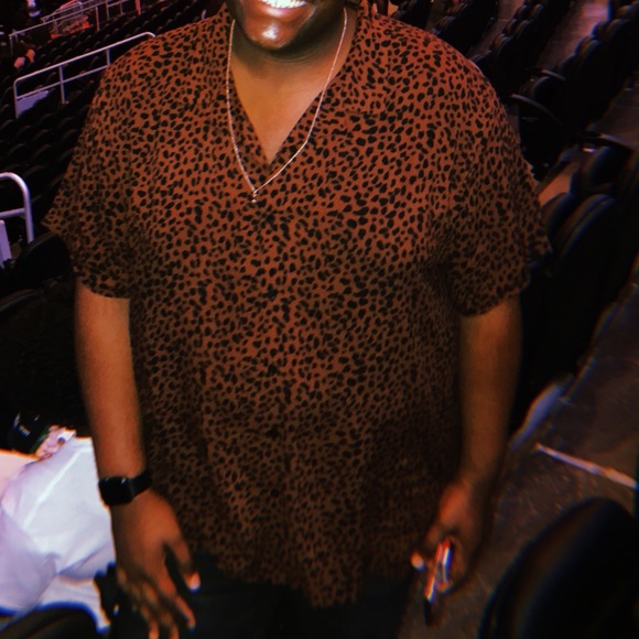 Leopard Print Button Down - Picture 1 of 1